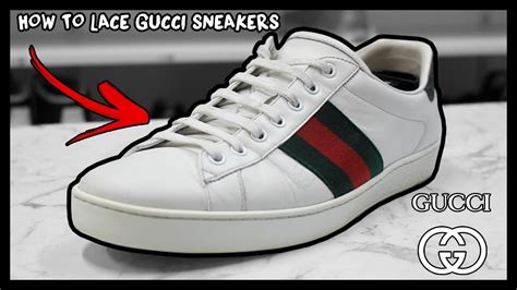 how to lace gucci shoes|Gucci shoe laces for sale.